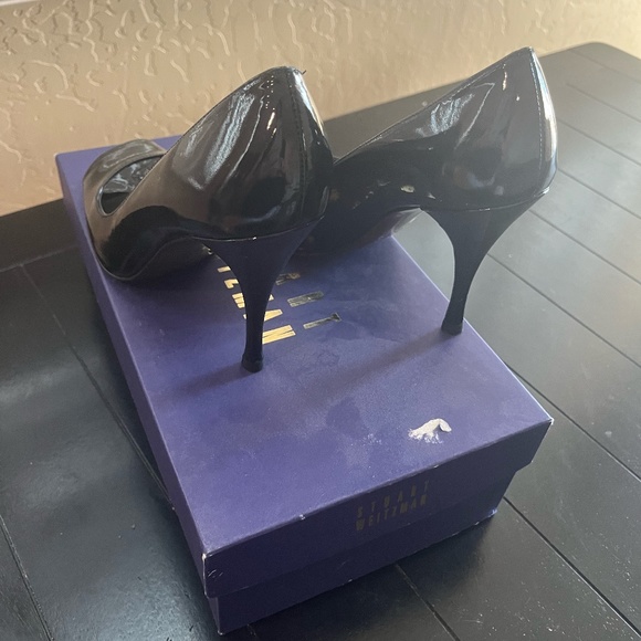 Black Patent Stuart Weizman Heels Size 6 - Picture 4 of 9